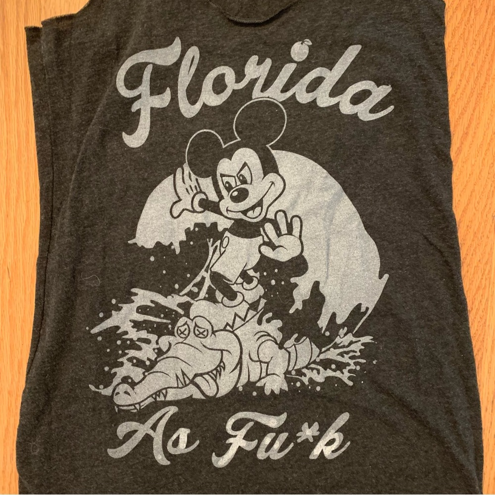 Funny Florida Racerback Tank Top - Oranges, Mickey Mouse, Gator - Women’s Small